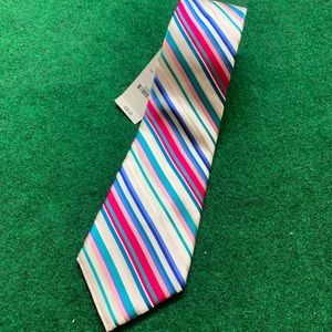 Express Mens 100% Silk Tie Vibrant Striped Colored
